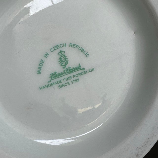 Haas & Czjzek Cobalt Blue Vase Large Czech Porcelain Swan Urn Vintage 14.5" Tall For Sale - Image 10 of 10