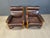 Vintage Rustic Brown Leather and Oak Lounge Chairs, 1960s, Set of 2 For Sale - Image 11 of 12