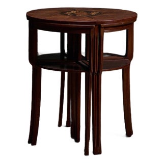 1920s Louis Majorelle Art Nouveau Salon Table With Four Nesting Tables For Sale
