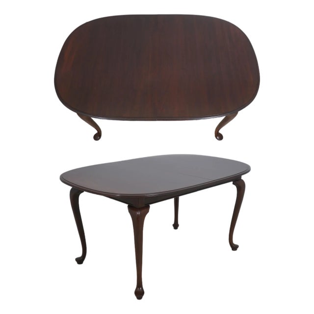 Ethan Allen Queen Anne Cherry Dining Room Table For Sale