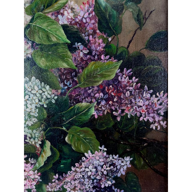 Wisteria Bouquet in the Style of William Hubacek Original California Still Life by William Hubacek For Sale - Image 4 of 6
