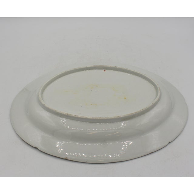 Mid 19th Century Circa 1840-51 English Chamberlain Worcester Small Porcelain Oval Platter For Sale - Image 5 of 6