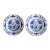 Rare 18th Century Chinoiserie Dutch Delft Faience Plates With Figures - A Pair For Sale