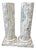 Large Fluted Verde Alpi Marble Columns on Stepped Bases, Set of 2 For Sale