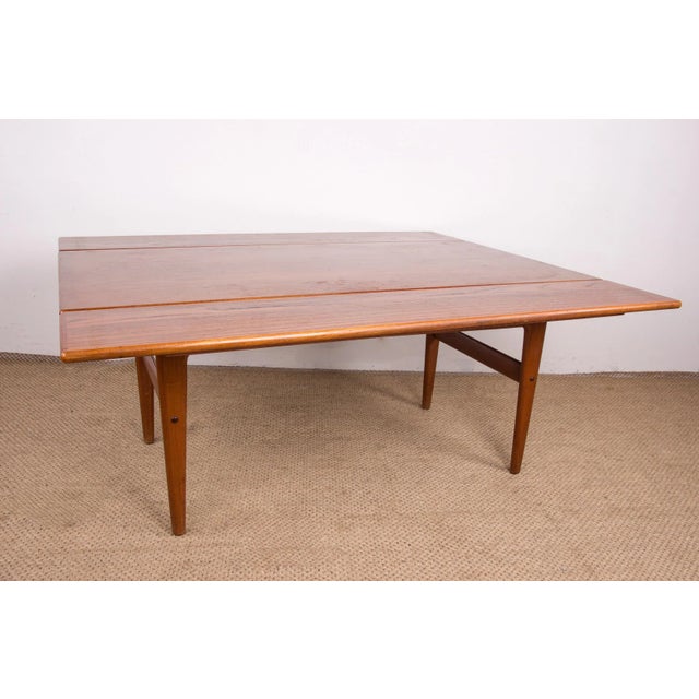 Wood Danish Extendable and Table in Teak, 1960s For Sale - Image 7 of 18
