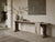A long French bench, circa 1900, made of solid pine and finished in a dry, pale, naturally weathered surface built up over...
