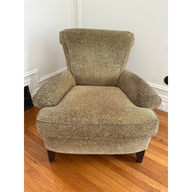Animal Print Accent Chair and Ottoman For Sale In San Francisco - Image 6 of 10