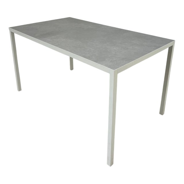 Vintage Grey & White Ceramic Table For Sale