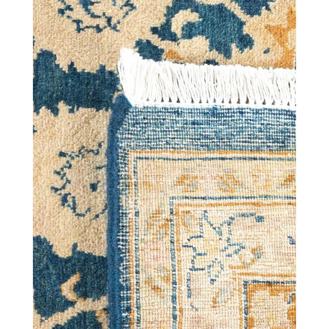2000 - 2009 Mogul, One-of-a-Kind Hand-Knotted Area Rug in Blue, 5' 10" x 8' 10" For Sale - Image 5 of 8