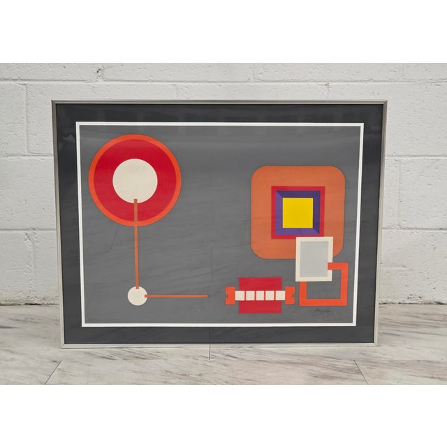 Bold & Vibrant Colors On This Fabulous Lithograph By Oscar Magnan. Appears To Depict A Very Modern Style Electrical...