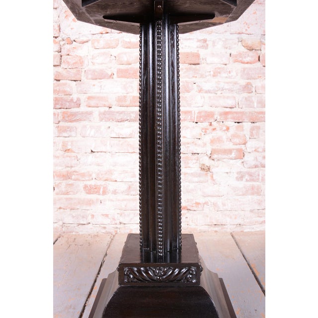 Art Deco Floor Lamp in Beech and Oak, Czech, 1910s For Sale - Image 3 of 14