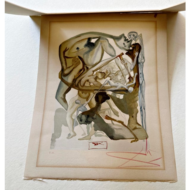 Salvador Dali, In Dark Limbo from Divine Comedy by Dante Alighieri 1963, 1963, Lithograph For Sale - Image 3 of 6