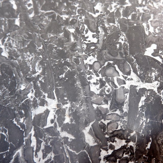 20th Century Gold Metal Side Table with Marble Top by René Prou For Sale - Image 10 of 11