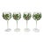 4 Wine Glasses Hand Painted Christmas Holiday Holly Berry For Sale
