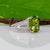 Green 7.2Ct Peridot Ring With Earth Mined Diamond Halo: Solid 14k Gold, Size 6.75 For Sale - Image 8 of 10