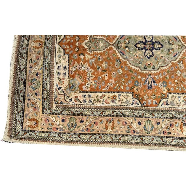 Vintage 5' X 6' Decorative Persian Tabriz Area Rug For Sale - Image 10 of 10
