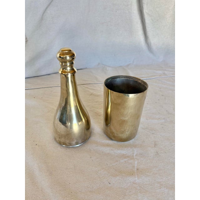 Silver Early 21st Century Silver Plated Brass Champagne Chiller For Sale - Image 8 of 13