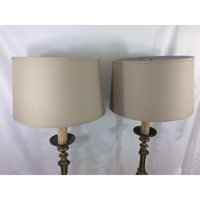 19th Century French Pricket Lamps - a Pair For Sale - Image 4 of 10