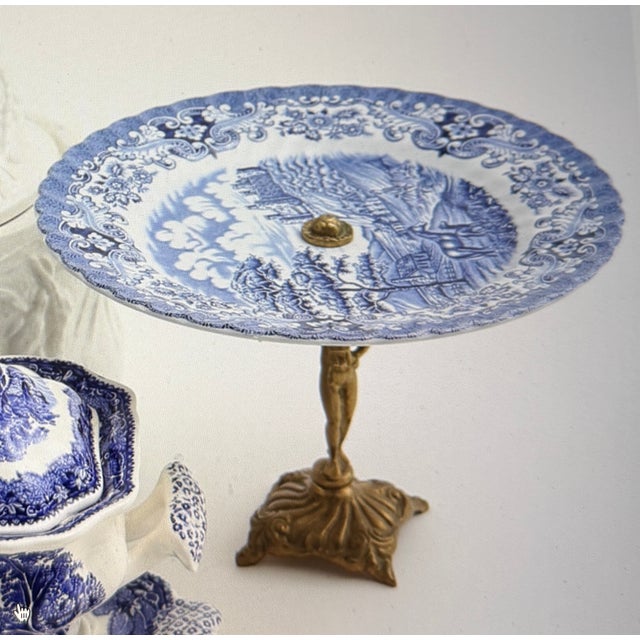 Antique Cake Plate, 1900, in Good conditions. Designed 1890 to 1919 This piece is attributed to the mentioned...