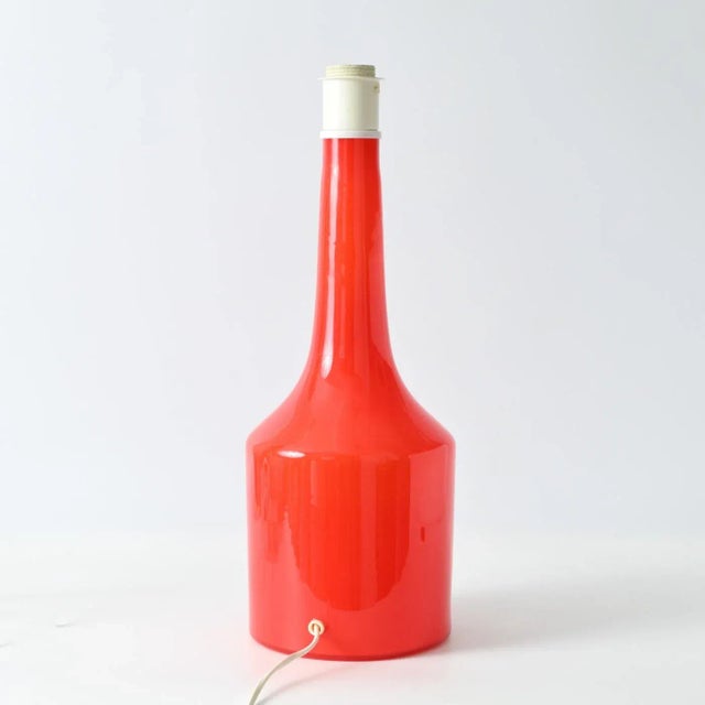 Red Red Opaline Glass Table Lamp from Atelje Lyktan, 1970s For Sale - Image 8 of 10