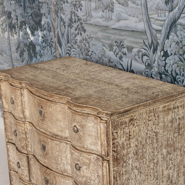 18th Century 18th C. Danish Baroque Arbalète Shaped Commode in Original Patina For Sale - Image 5 of 17