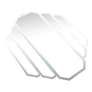 1980s Panel Wall Mirror With Beveled Edges