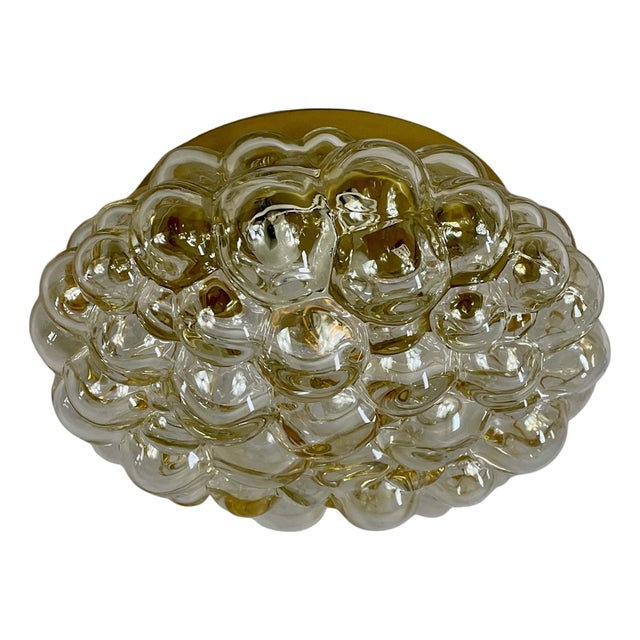 Mid-Century Modern Tinted Bubble Glass Flush Mount from Limburg, 1960s For Sale