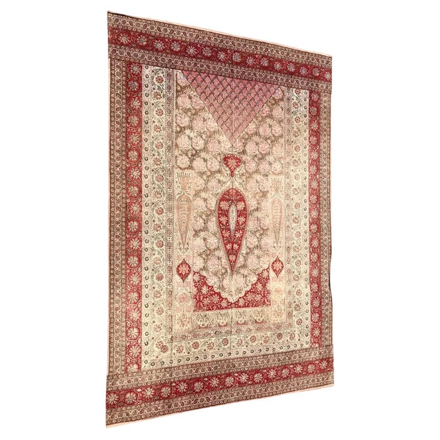Mid-20th Century Indian Kalamkar Rug, 1950s For Sale