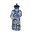 Figurative Chinese Blue & White Statuette of Emperor or Figure of Official in Dragon Robe For Sale - Image 3 of 10