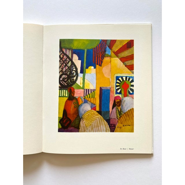 August Macke " Tunisian Watercolors and Drawings " Vintage 1969 1st Edition Lithograph Print Hardcover Modernist Art Book For Sale - Image 11 of 12