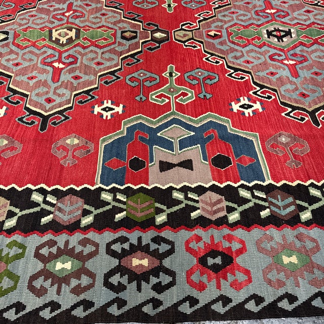 6ft 4in × 10ft 6in Turkish Kilim Area Rug For Sale - Image 9 of 12