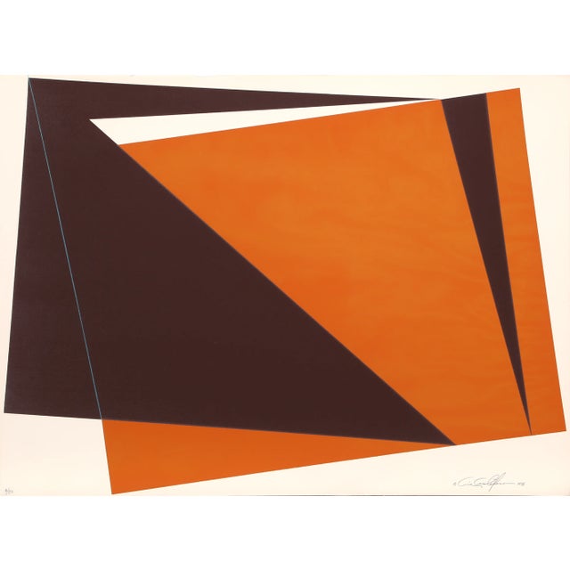 Cris Cristofaro Orange Rectangles Silkscreen For Sale