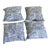 Navy Paisley Throw Pillows- Set For Sale