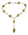 Late 20th Century 14 Karat Yellow Gold Citrine Bead Lariat Necklace For Sale