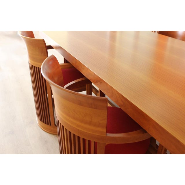 Dining table: Designed in 1917 Chairs: Designed 1937, reissued 1986 Dining table: Length: 240 cm (94.5 in) Width: 100 cm...