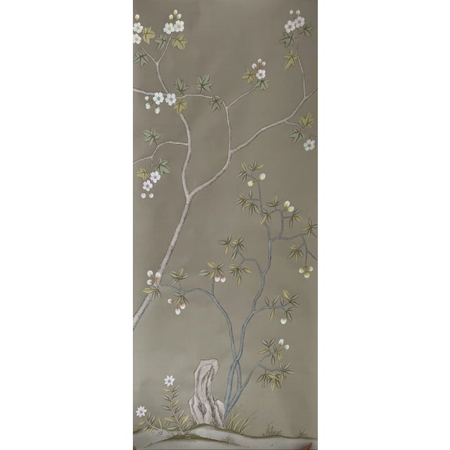 Chinoiserie Wallpapers Hand Painted Artwork Mural Panel - 6 Panels For Sale - Image 9 of 12