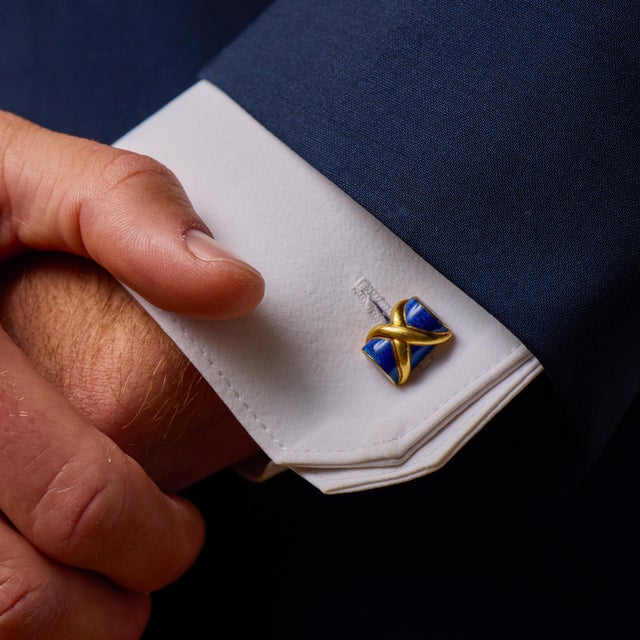 These striking Tiffany & Co. Schlumberger cufflinks showcase the iconic designer’s signature blend of bold color and...