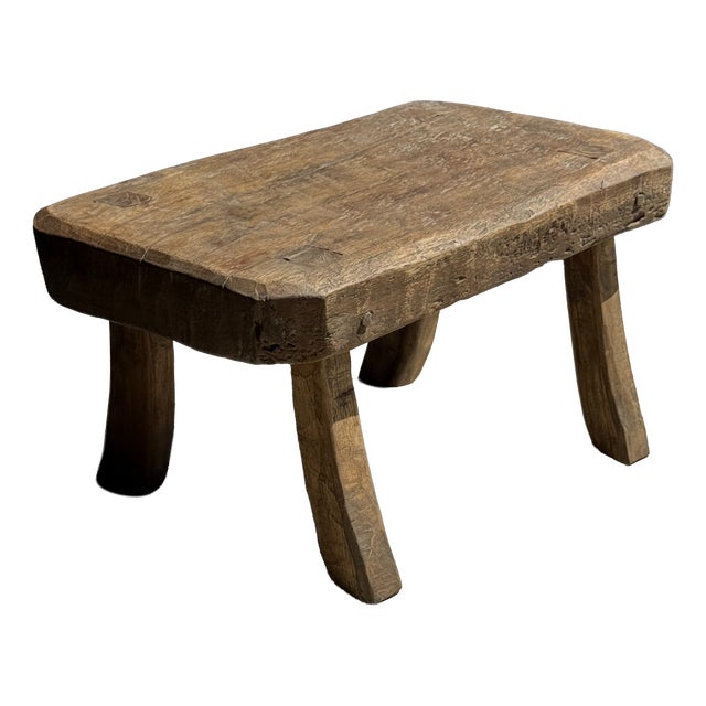 Small Stool in Teak For Sale