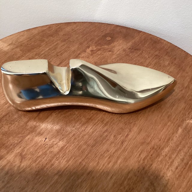 Modern Late 20th Century Lunares San Francisco Polished Brass Sculpture of Shoe For Sale - Image 3 of 9