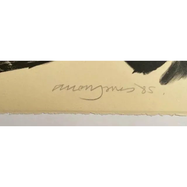 High Society Limited Edition Print, 1985 Hand Printed Black and White Stone Liihographic Print 32 1/4 × 24 in 81.9 × 61 cm...