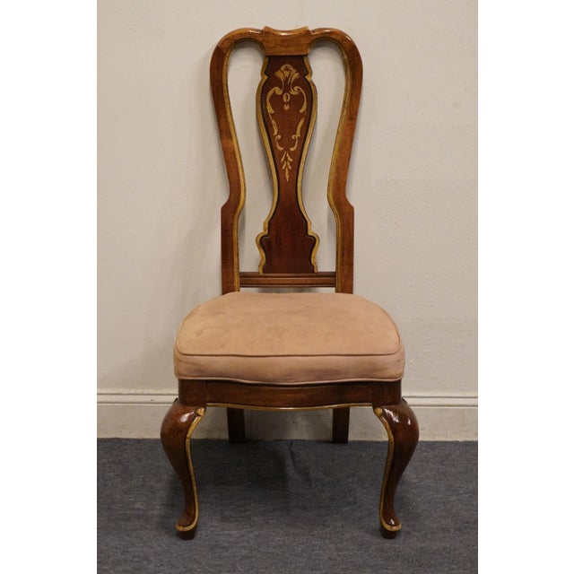 Late 20th Century Set of 4 American Furniture Co. Italian Neoclassical Tuscan Style Dining Side Chairs For Sale - Image 5 of 12