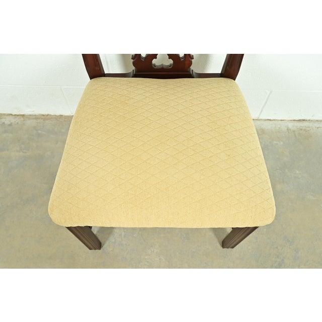 Wood Baker Furniture Style Georgian Carved Mahogany Dining Chairs, Set of Four For Sale - Image 7 of 12