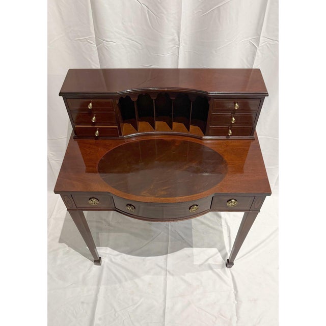 1980s Baker Furniture Federal Style Ladies Writing Desk For Sale - Image 10 of 12