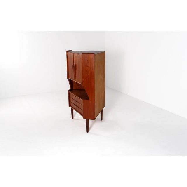 Wood Vintage Danish Teak Cabinet with Drawer, 1960s For Sale - Image 7 of 17