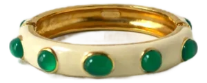 Italian Emerald-Esque Bangle Bracelet, Late-20th Century, Italy