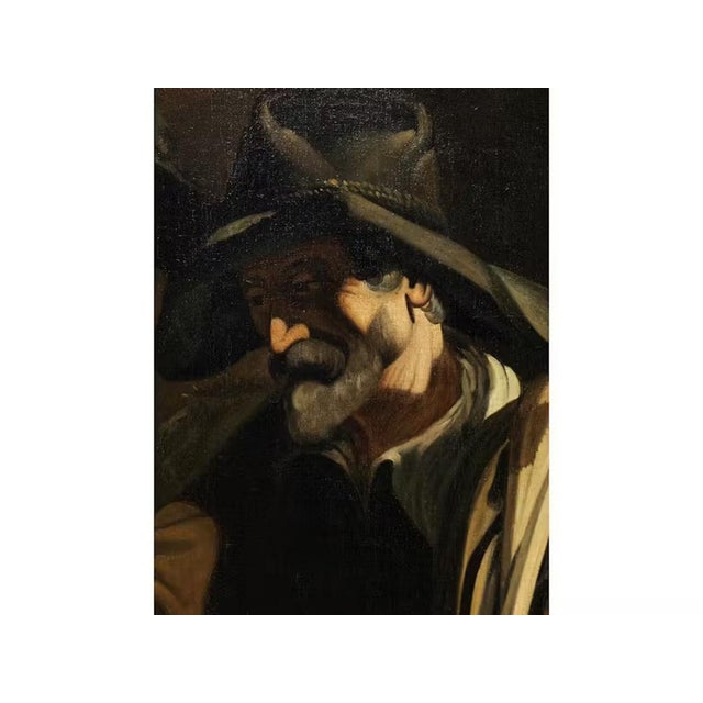 Master of the Flagellation of Cesena, The Morra Players, 1620, Oil on Canvas, Framed For Sale - Image 6 of 11