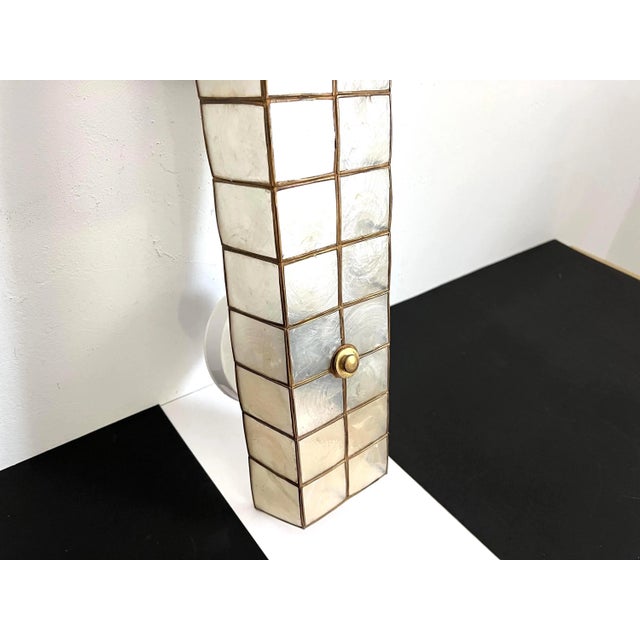 Mid Century Capiz Shell Wall Light For Sale - Image 6 of 15
