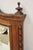 Early 20th Century Antique Victorian Carved Oak Wood Ribbon Crest Beveled Glass Wall Mirror For Sale - Image 5 of 10