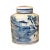 Chinoiserie Chinese Blue White Ceramic Oriental Scenery Graphic Container Urn Jar For Sale - Image 3 of 7
