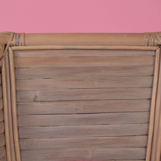 Pair of Split Bamboo Geometrical Lounge Chairs For Sale In West Palm - Image 6 of 6